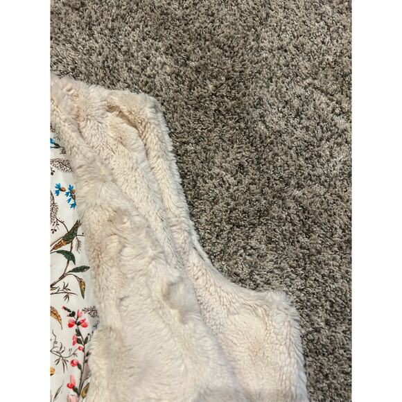 Anthropologie Elevenses Boho Faux Fur Cream Vest Size M Cozy Wintercore Fall - Picture 3 of 8